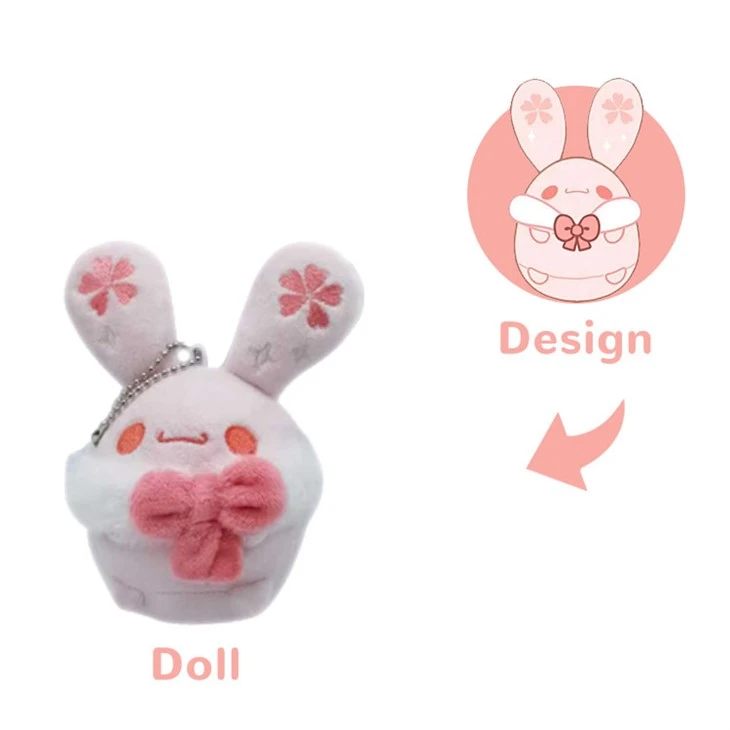 Kev cai Plush Keychain Bunny