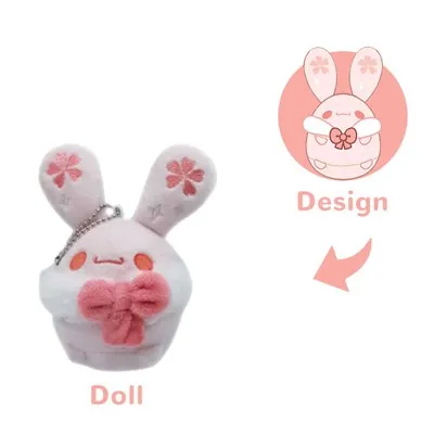 Kev cai Plush Keychain Bunny